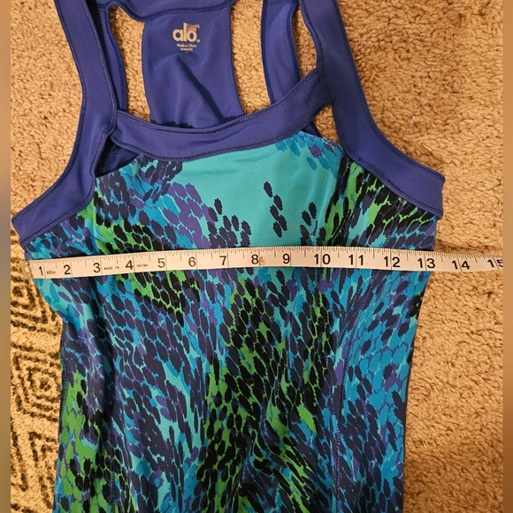 Alo Coolfit Blue Tie Front Tank Size S - Picture 6 of 6